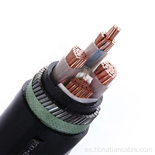 Cable de alimentación eléctrica aislada de cobre subterráneo XLPE